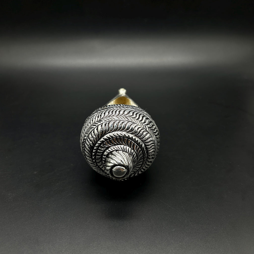 925 Sterling Silver Shank | 925 Silver Conch for Pooja | Decorative Silver Shankh | Hindu Spiritual Gift