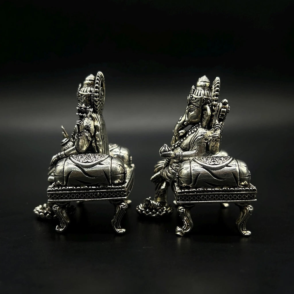 925 Sterling Silver Laxmi Ganesh Idol