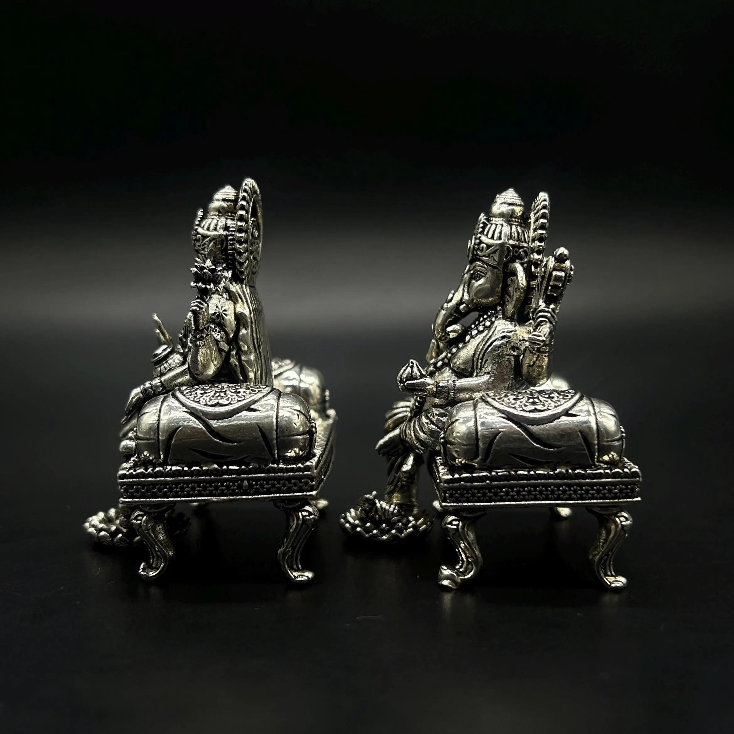 925 Sterling Silver Laxmi Ganesh Idol
