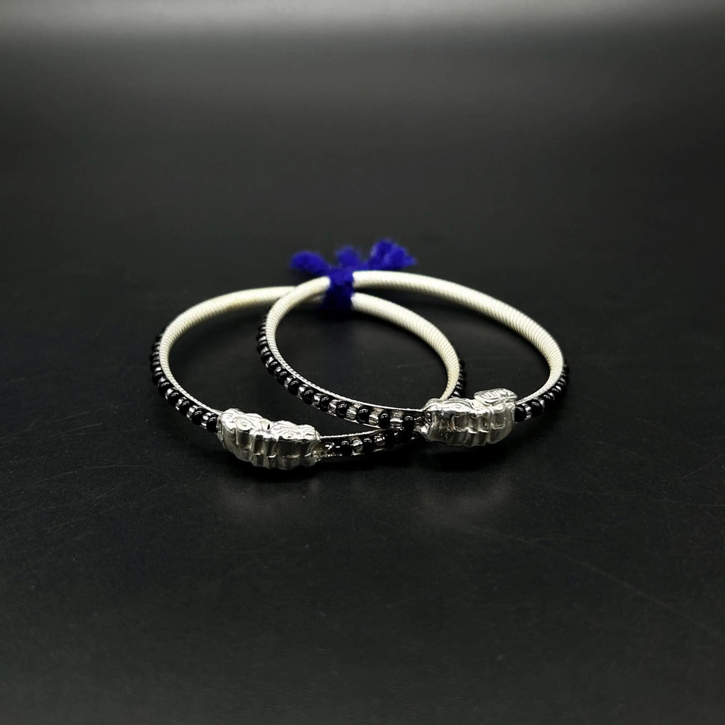 Pure Silver Baby Nazariya Kada Bangle for Baby Boy and Baby Girls