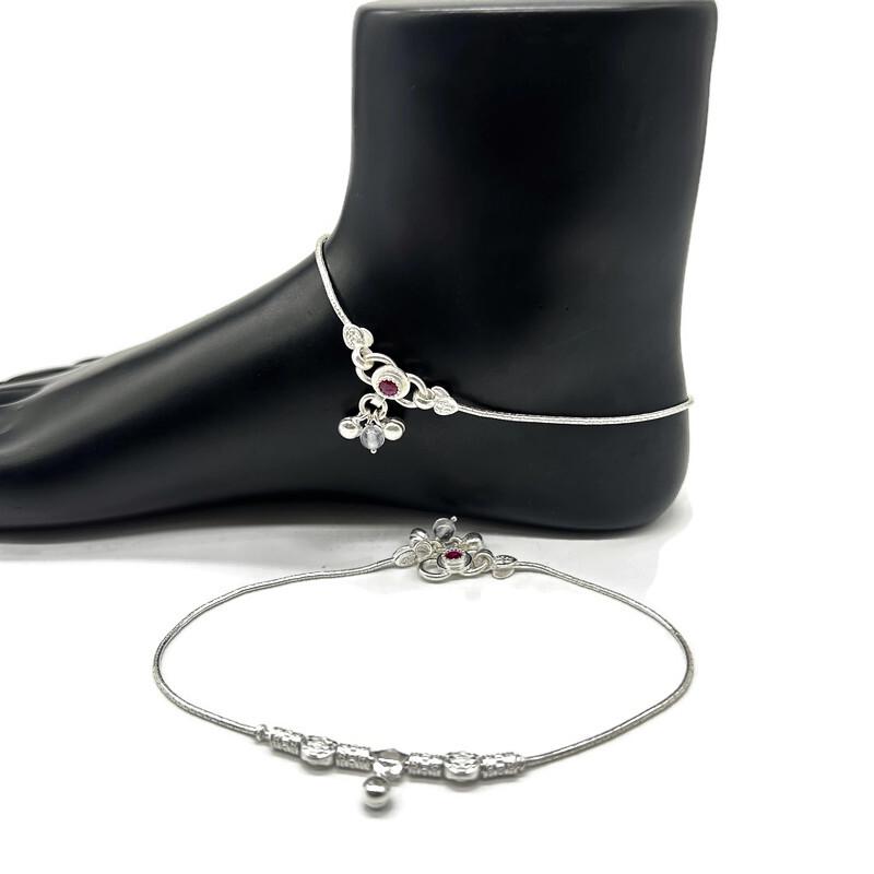 925 Sterling Silver Anklet / Silver Payal / Silver Anklet / Silver Bride Anklet / Silver Payal / Silver Designer Payal