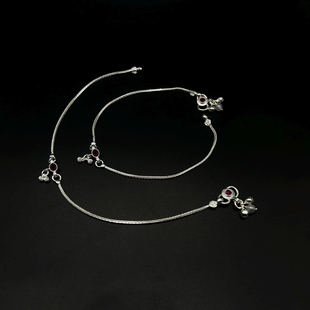 925 Sterling Silver Anklet / Silver Bride Payal / Silver Anklet / Silver Payal / Silver Antique Payal / Designer Anklet