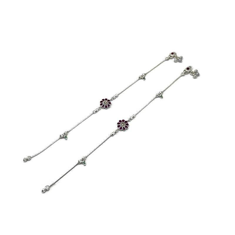 925 Sterling Silver Anklet / Silver Bride Payal / Silver Anklet / Silver Payal / Silver Antique Payal / Designer Anklet