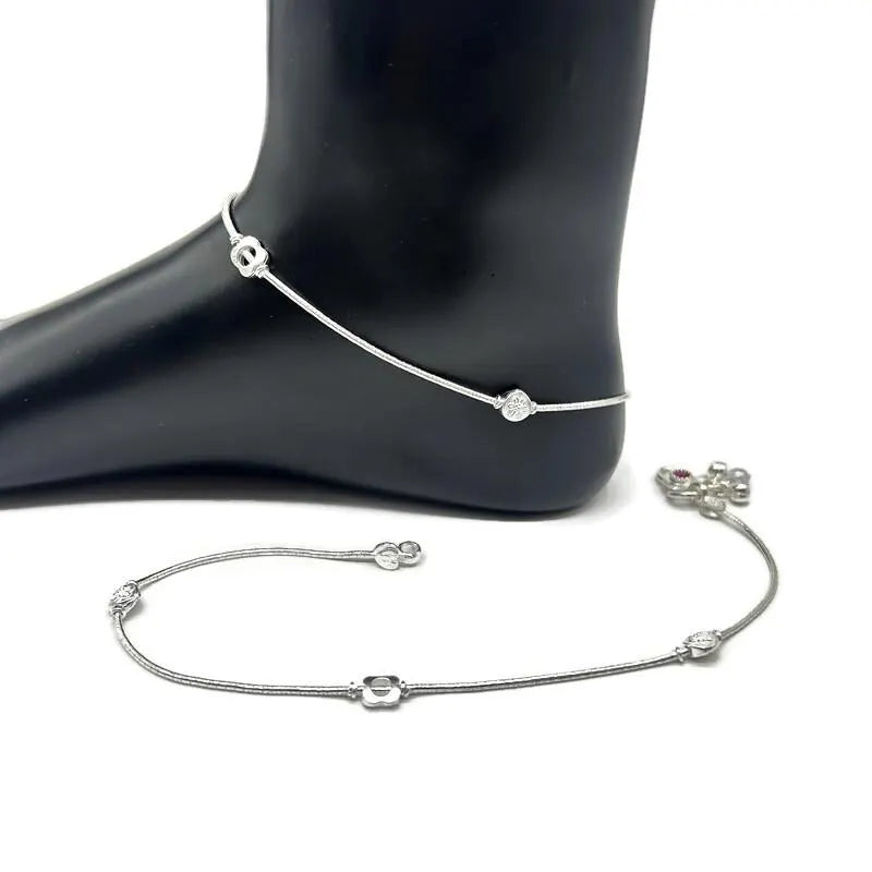 925 Sterling Silver Anklet / Silver Payal / Silver Anklet / Silver Bride Anklet / Silver Payal / Silver Designer Payal