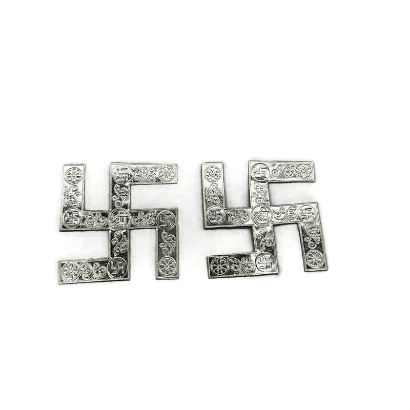 925 Sterling Silver swastik ,Silver Sathiya Pair.