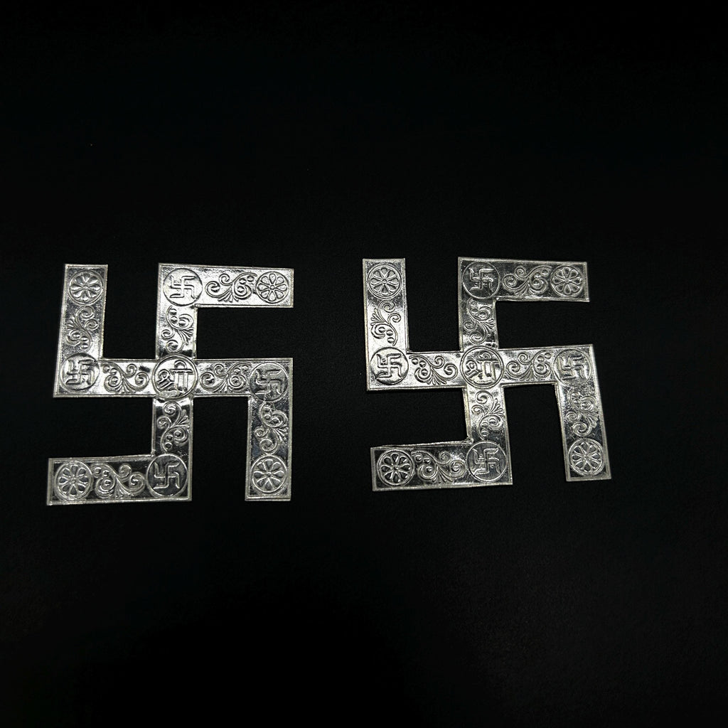 925 Sterling Silver swastik ,Silver Sathiya Pair.