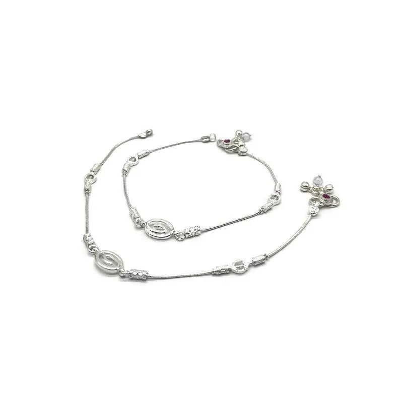 925 Sterling Silver Anklet / Silver Bride Payal / Silver Anklet / Silver Payal / Silver Antique Payal / Designer Anklet
