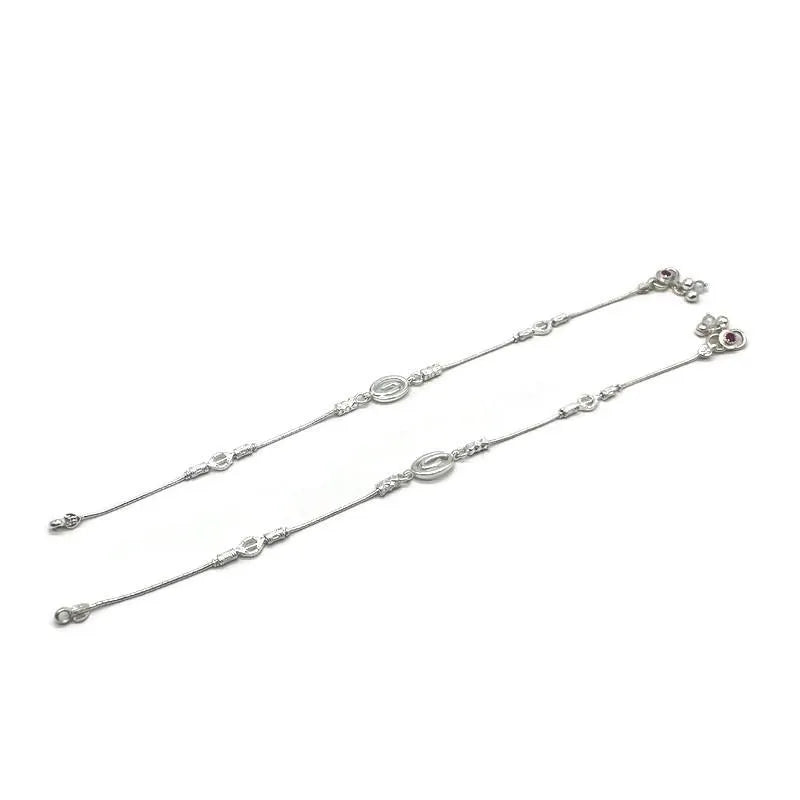 925 Sterling Silver Anklet / Silver Bride Payal / Silver Anklet / Silver Payal / Silver Antique Payal / Designer Anklet