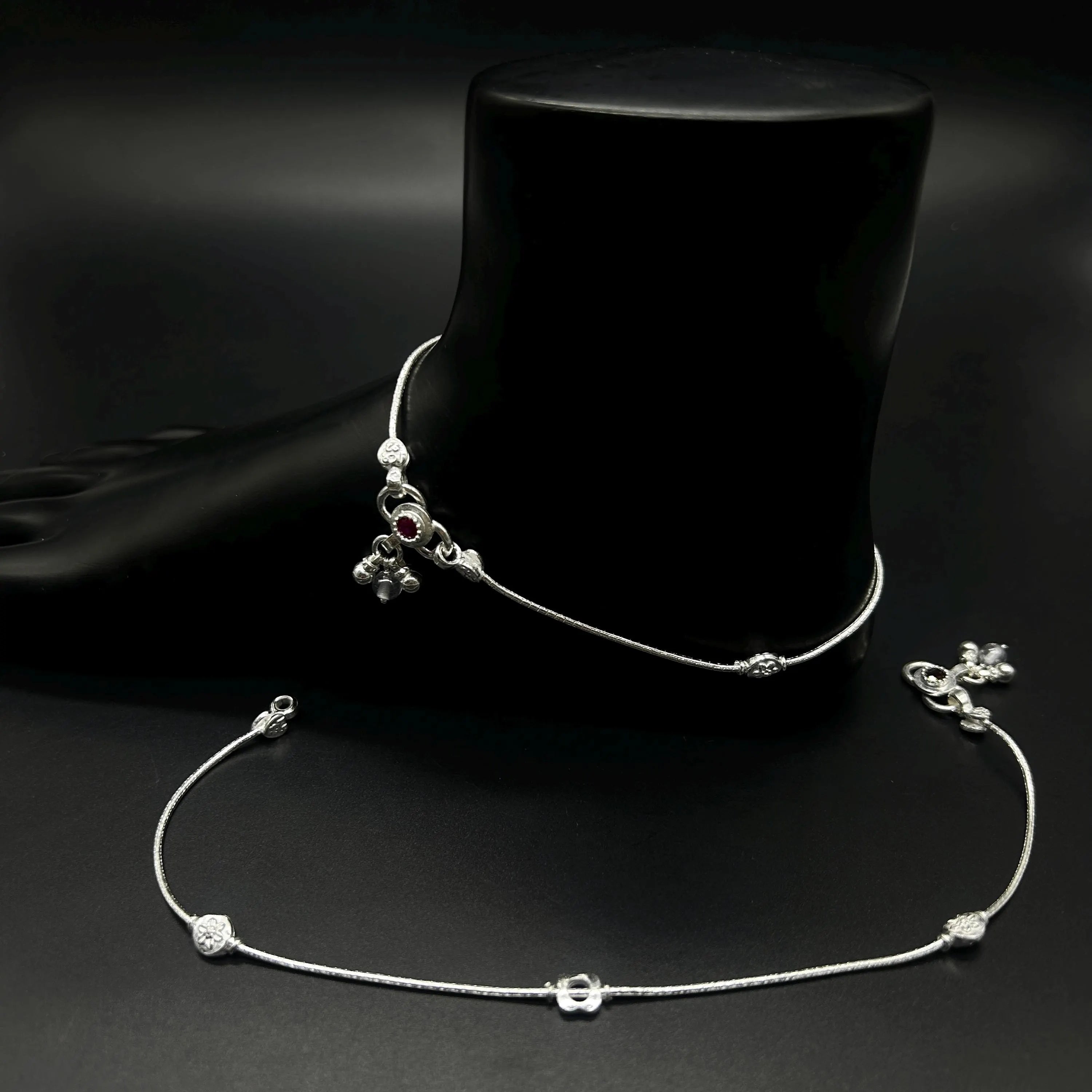 925 Sterling Silver Anklet / Silver Bride Payal / Silver Anklet / Silver Payal / Silver Antique Payal / Designer Anklet