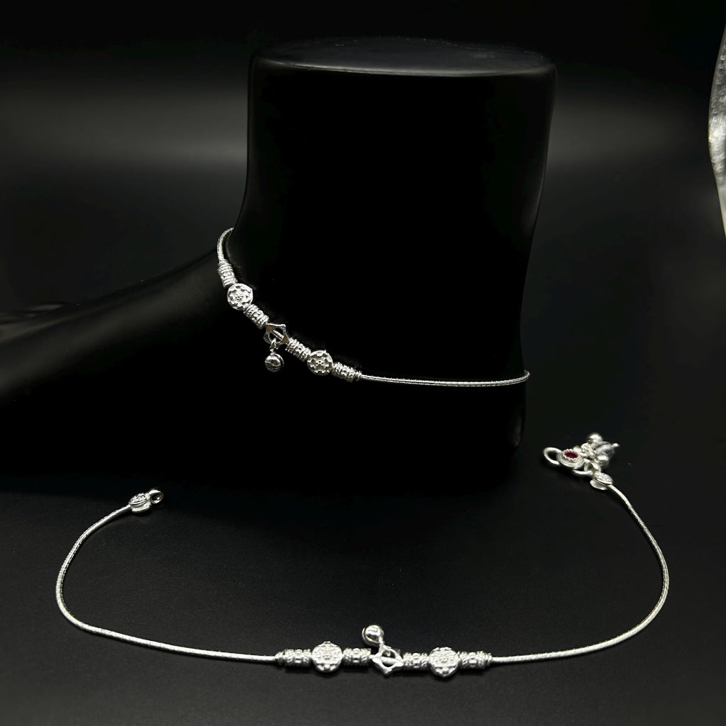 925 Sterling Silver Anklet / Silver Payal / Silver Anklet / Silver Bride Anklet / Silver Payal / Silver Designer Payal