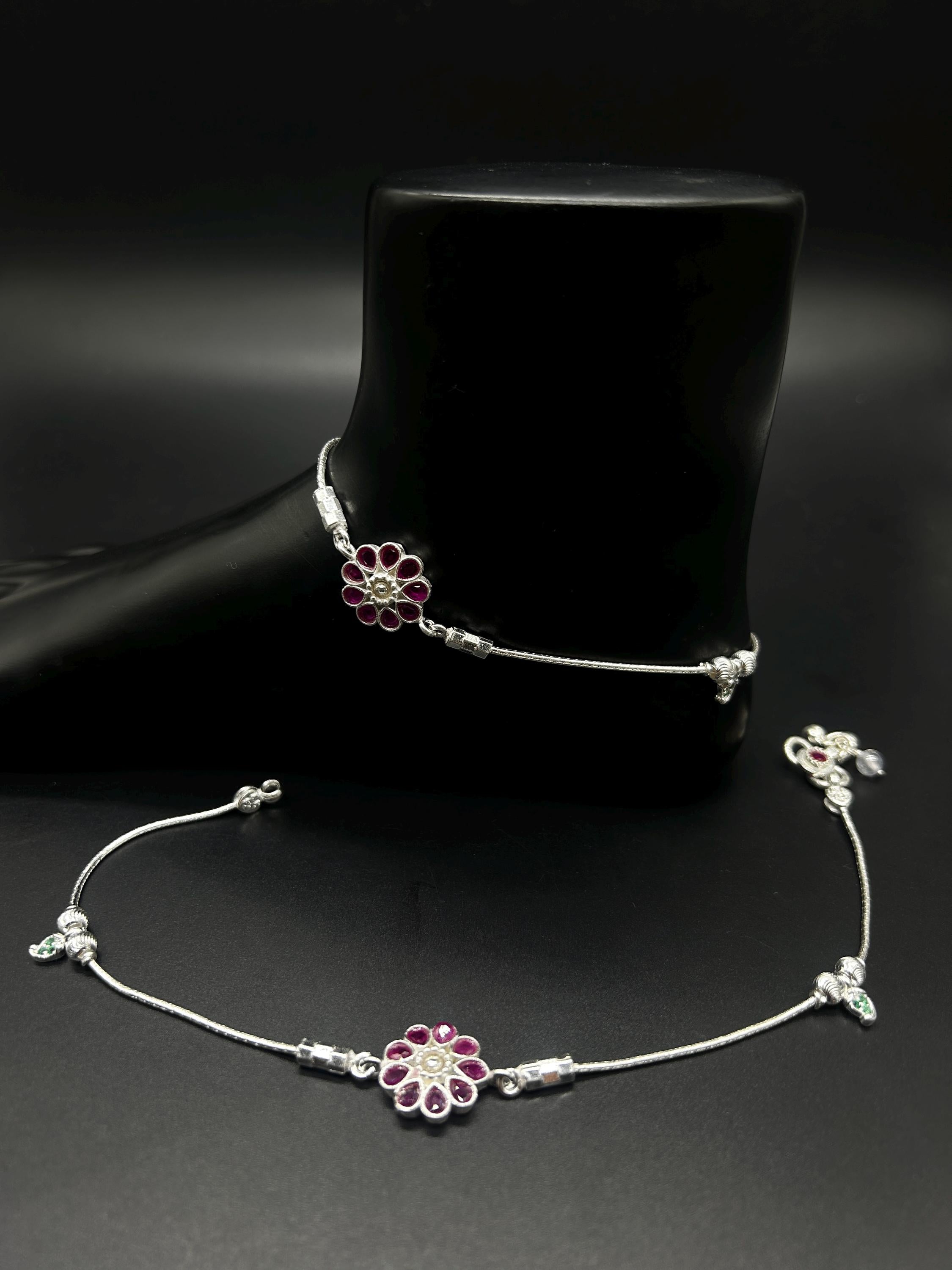 925 Sterling Silver Anklet / Silver Bride Payal / Silver Anklet / Silver Payal / Silver Antique Payal / Designer Anklet