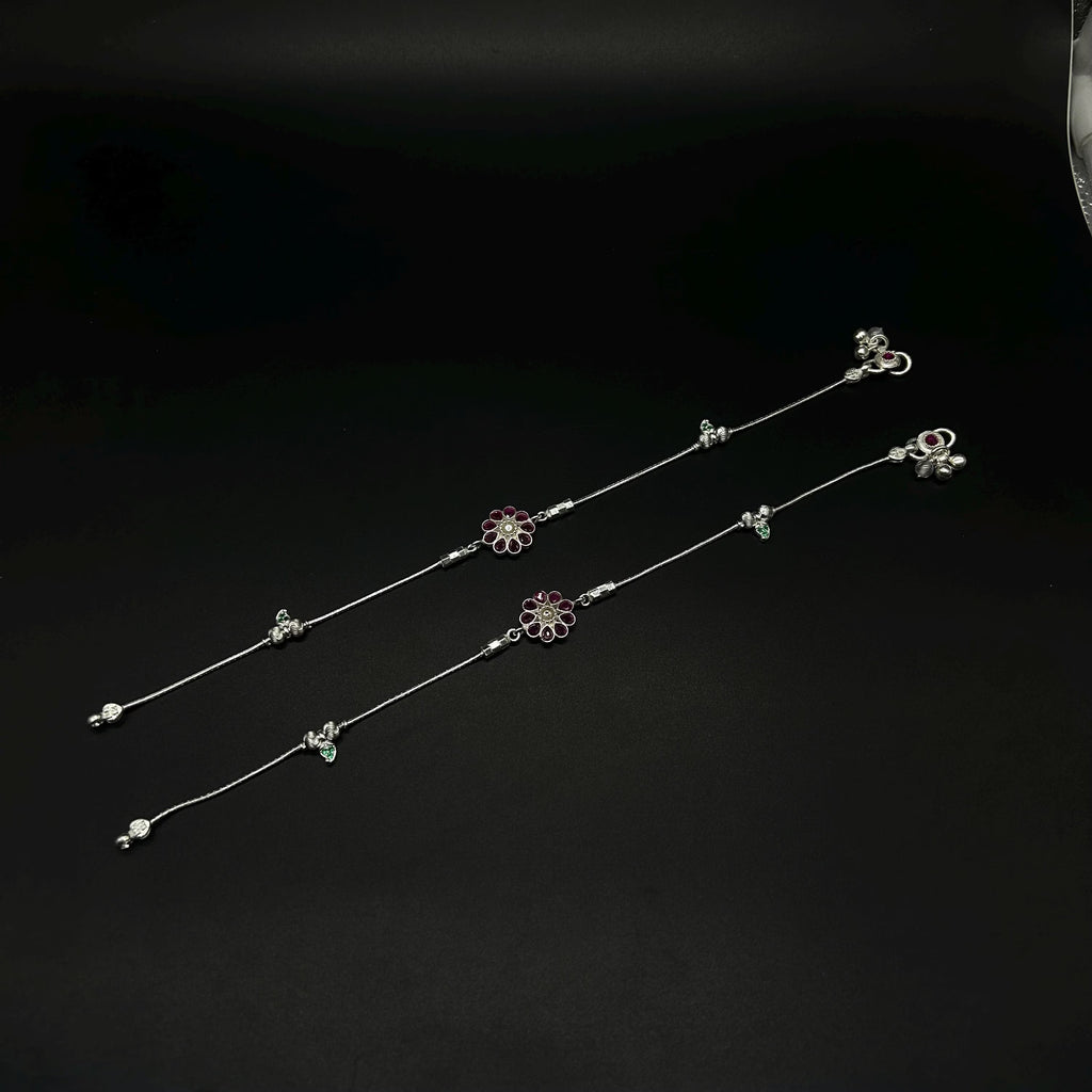 925 Sterling Silver Anklet / Silver Bride Payal / Silver Anklet / Silver Payal / Silver Antique Payal / Designer Anklet