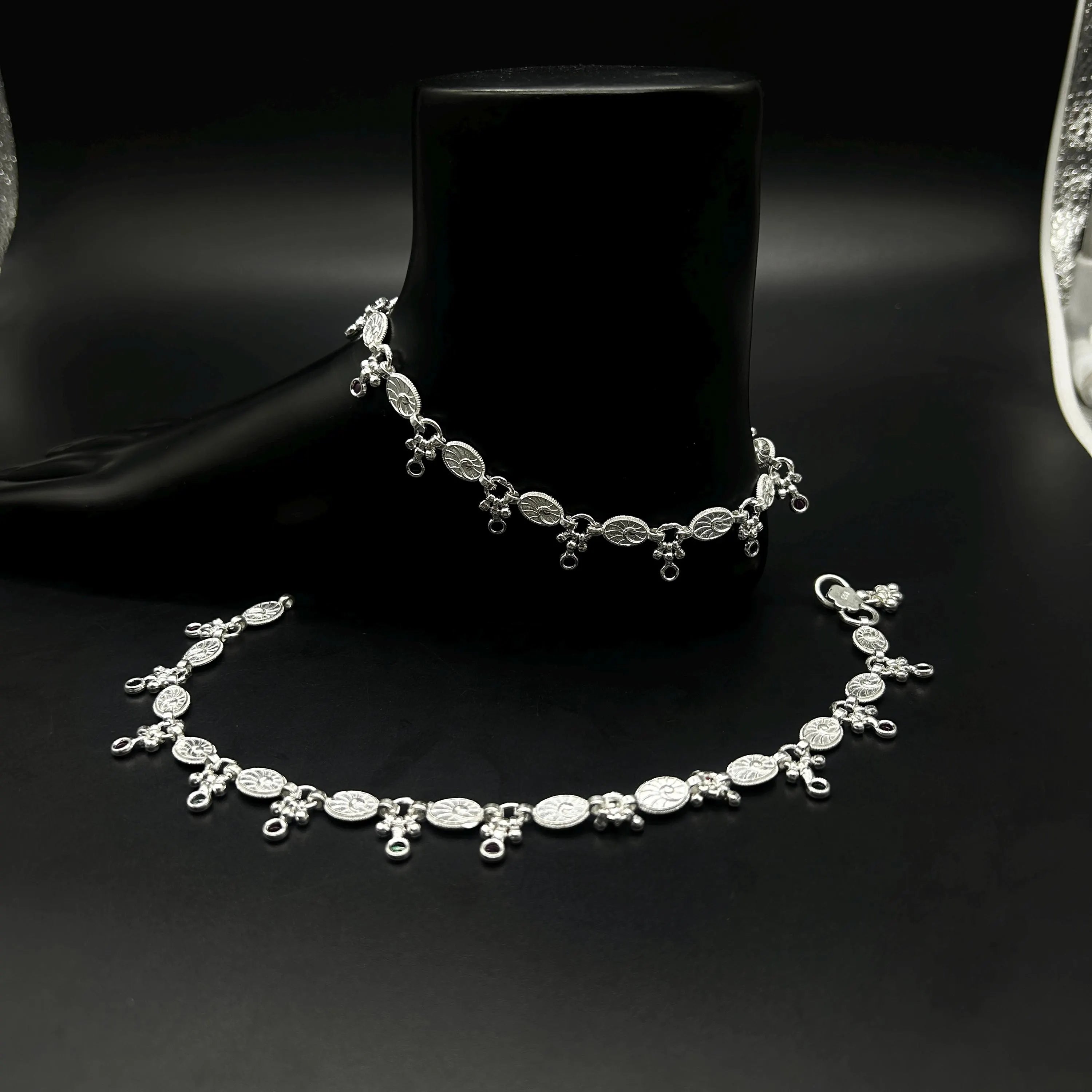 925 Sterling Silver Anklet / Silver Payal / Silver Anklet / Silver Bride Anklet / Silver Payal / Silver Designer Payal