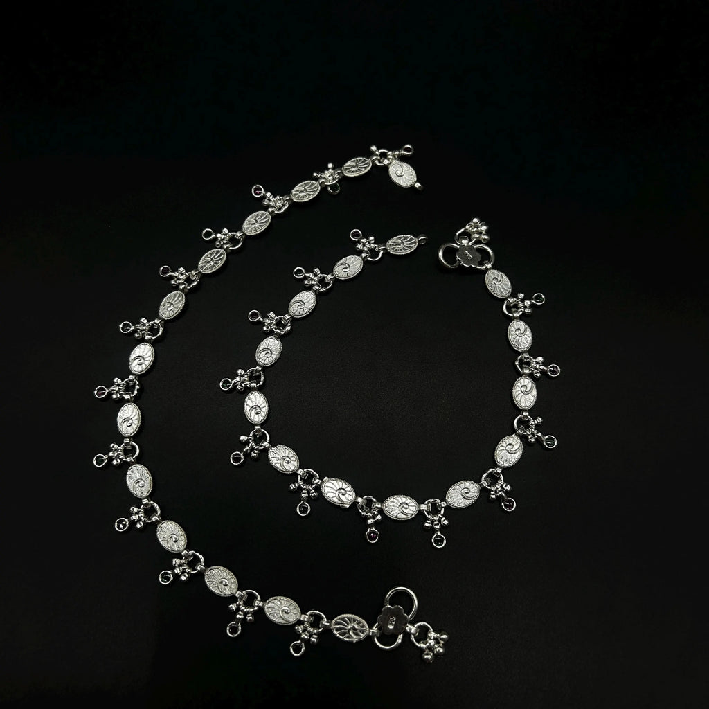 925 Sterling Silver Anklet / Silver Payal / Silver Anklet / Silver Bride Anklet / Silver Payal / Silver Designer Payal