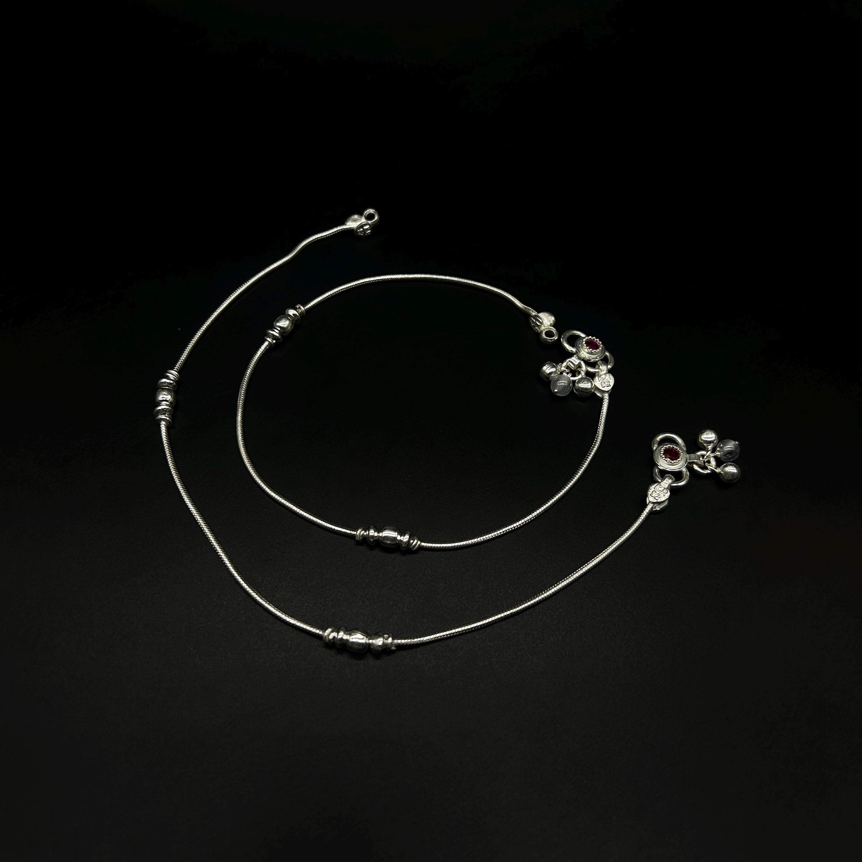 925 Sterling Silver Anklet / Silver Payal / Silver Anklet / Silver Bride Anklet / Silver Payal / Silver Designer Payal