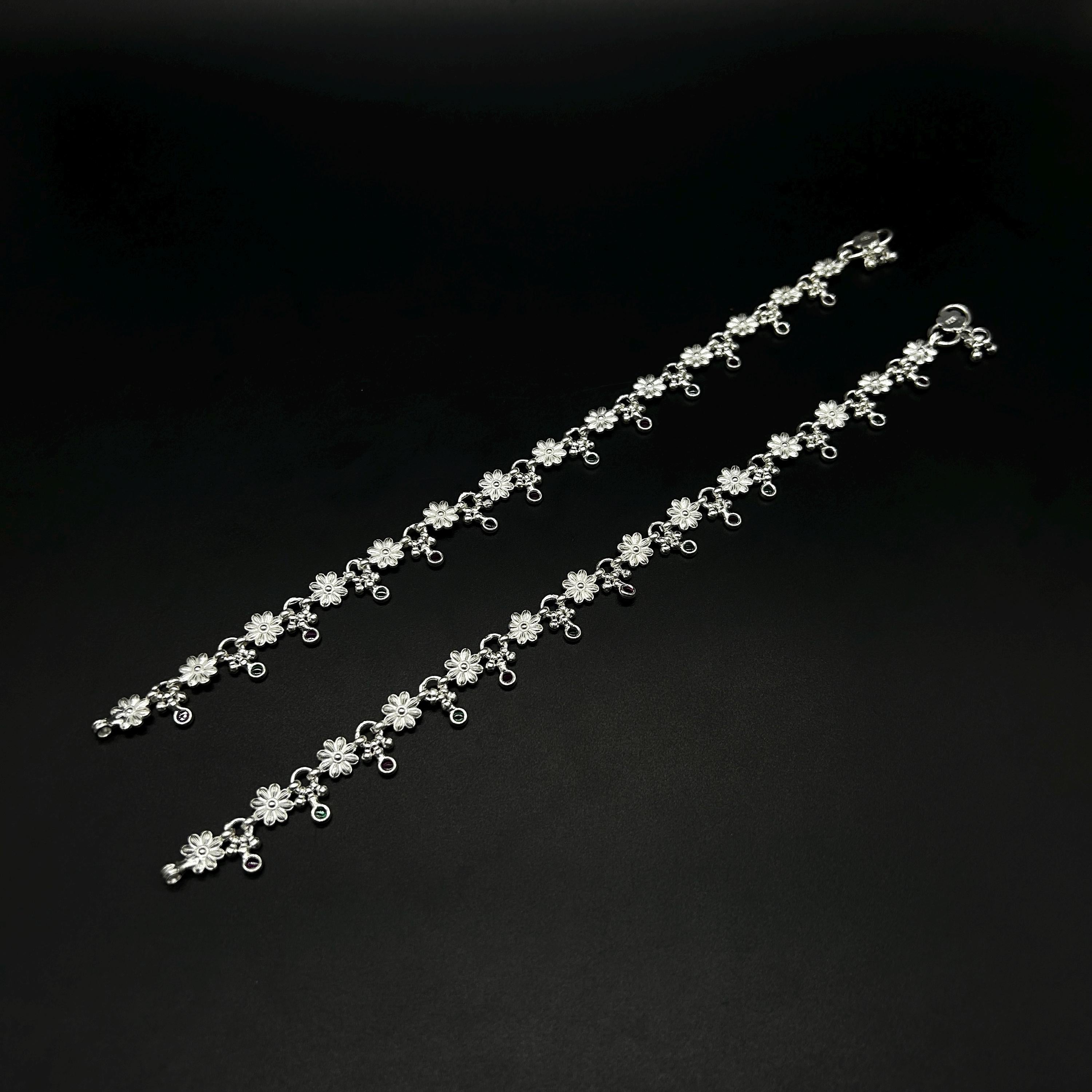 925 Sterling Silver Anklet / Silver Payal / Silver Anklet / Silver Bride Anklet / Silver Payal / Silver Designer Payal