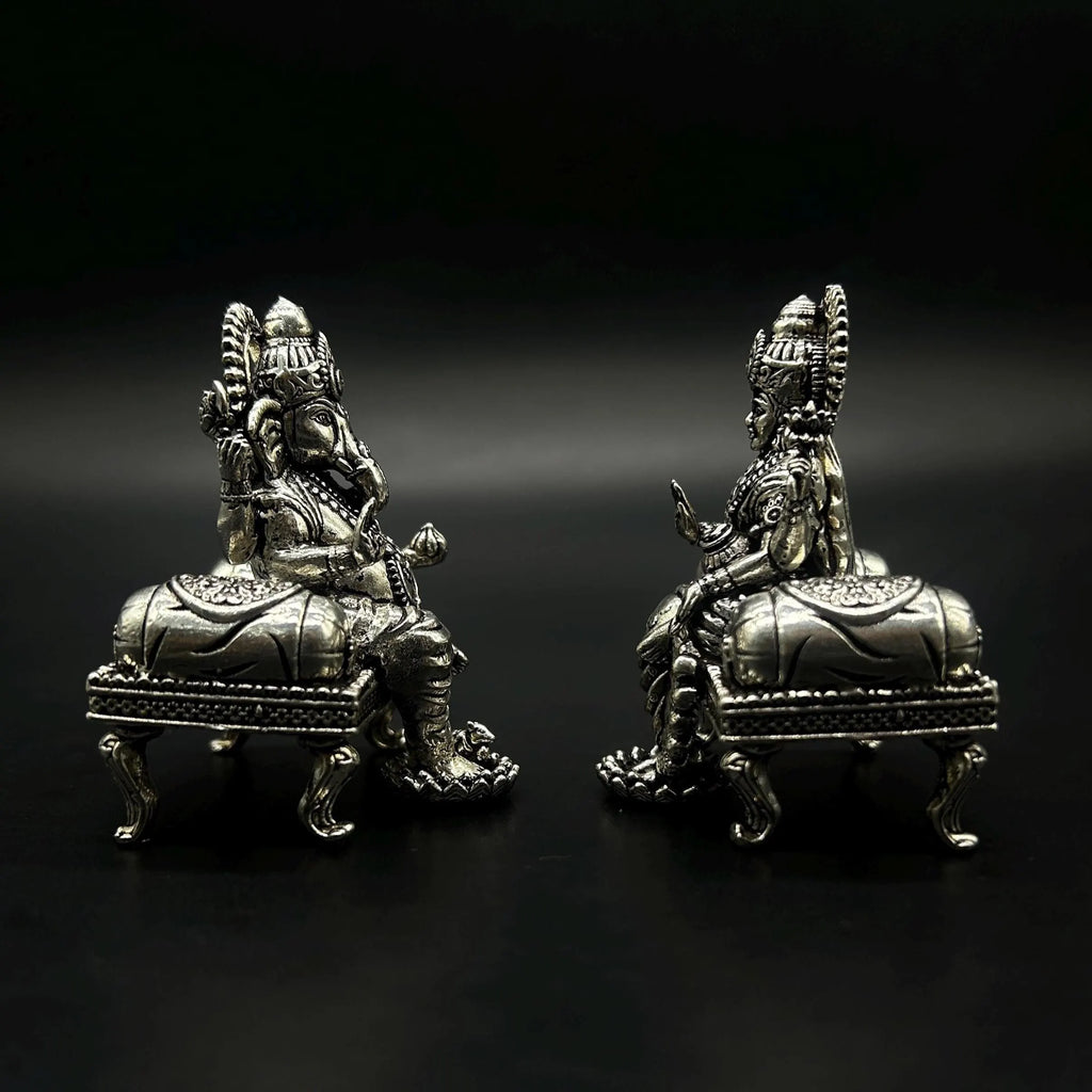 925 Sterling Silver Laxmi Ganesh Idol