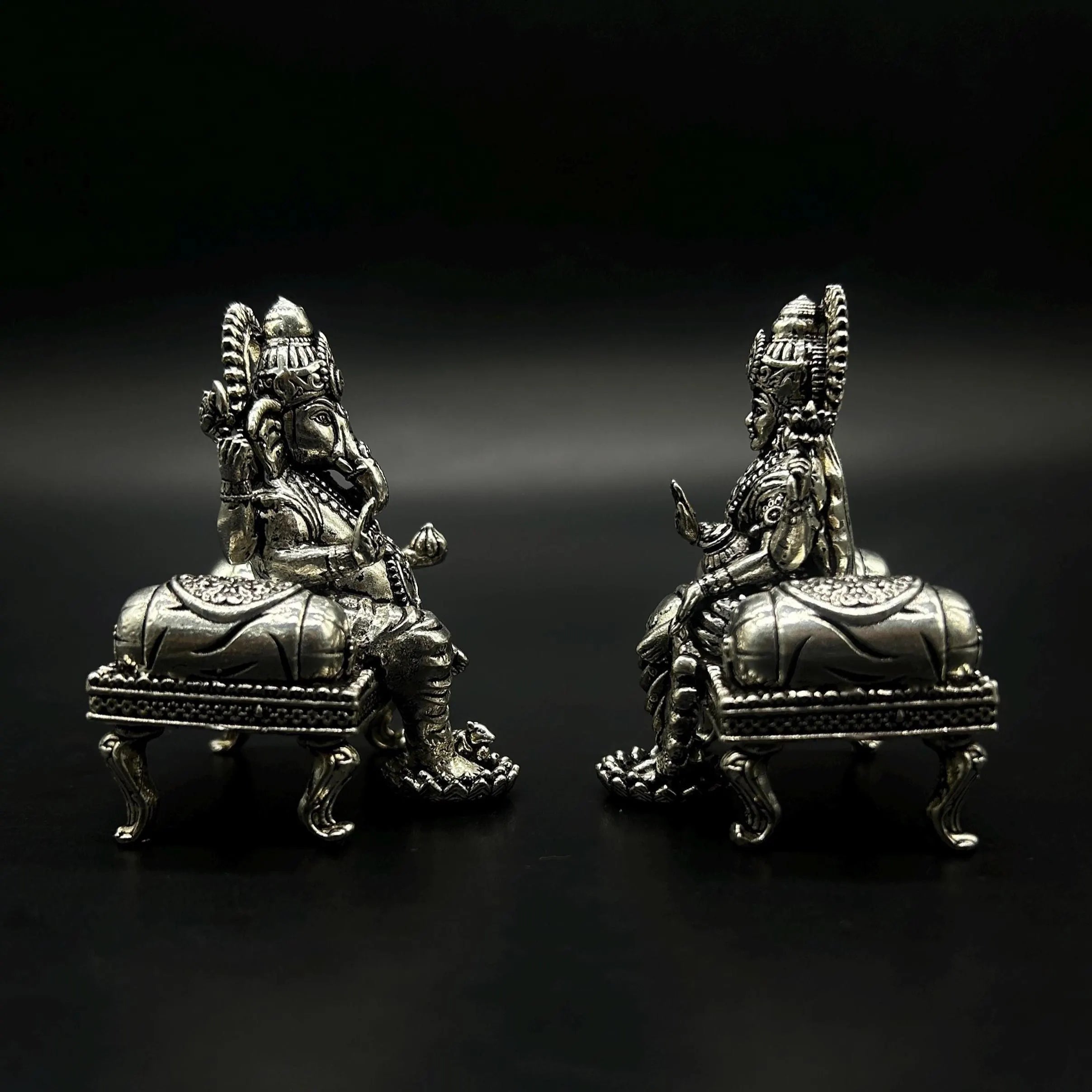 925 Sterling Silver Laxmi Ganesh Idol