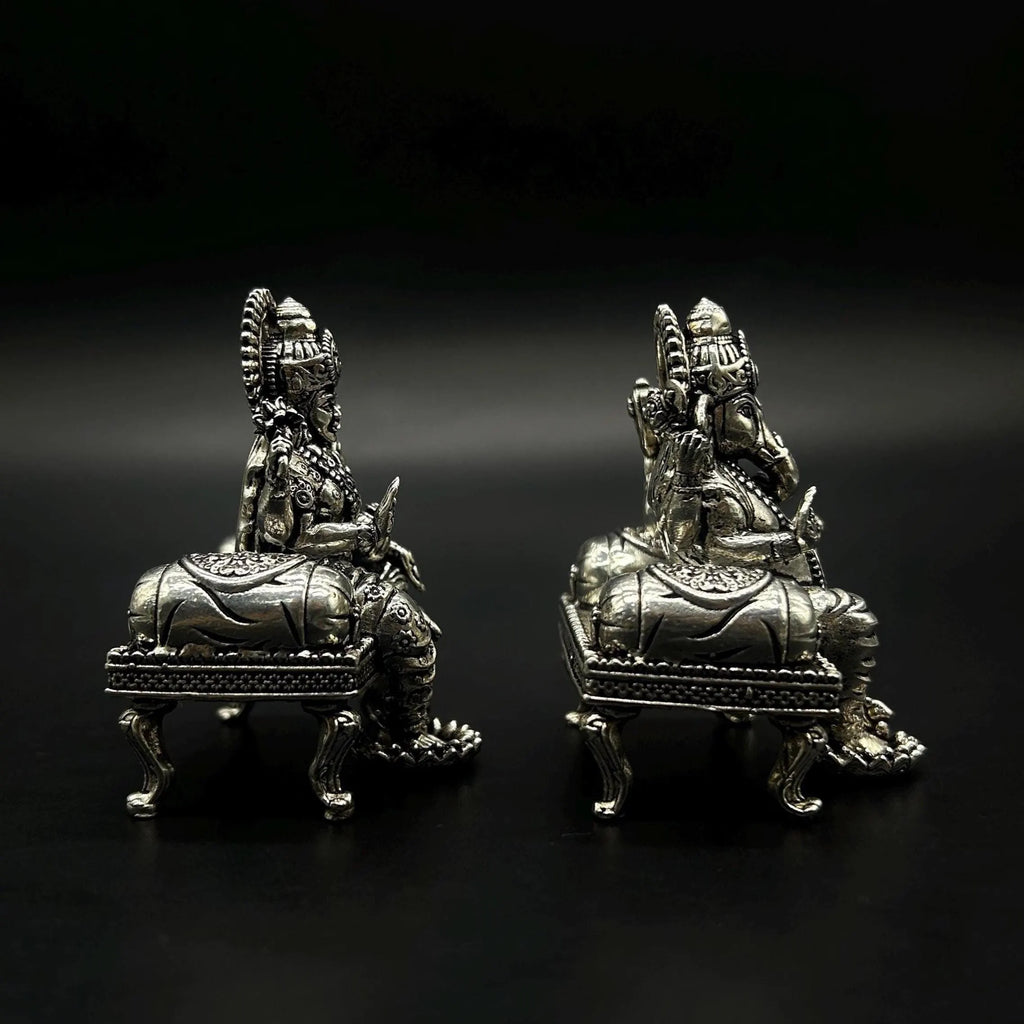 925 Sterling Silver Laxmi Ganesh Idol