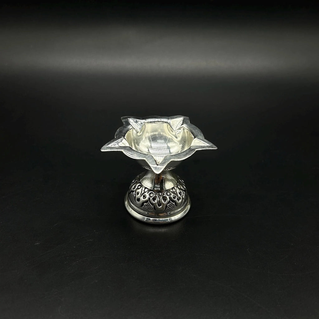 925 Sterling Silver Diya / Silver Antique Diya