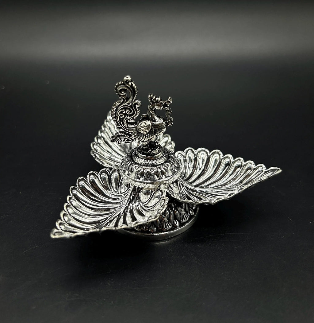925 Sterling Silver Leaf Diya