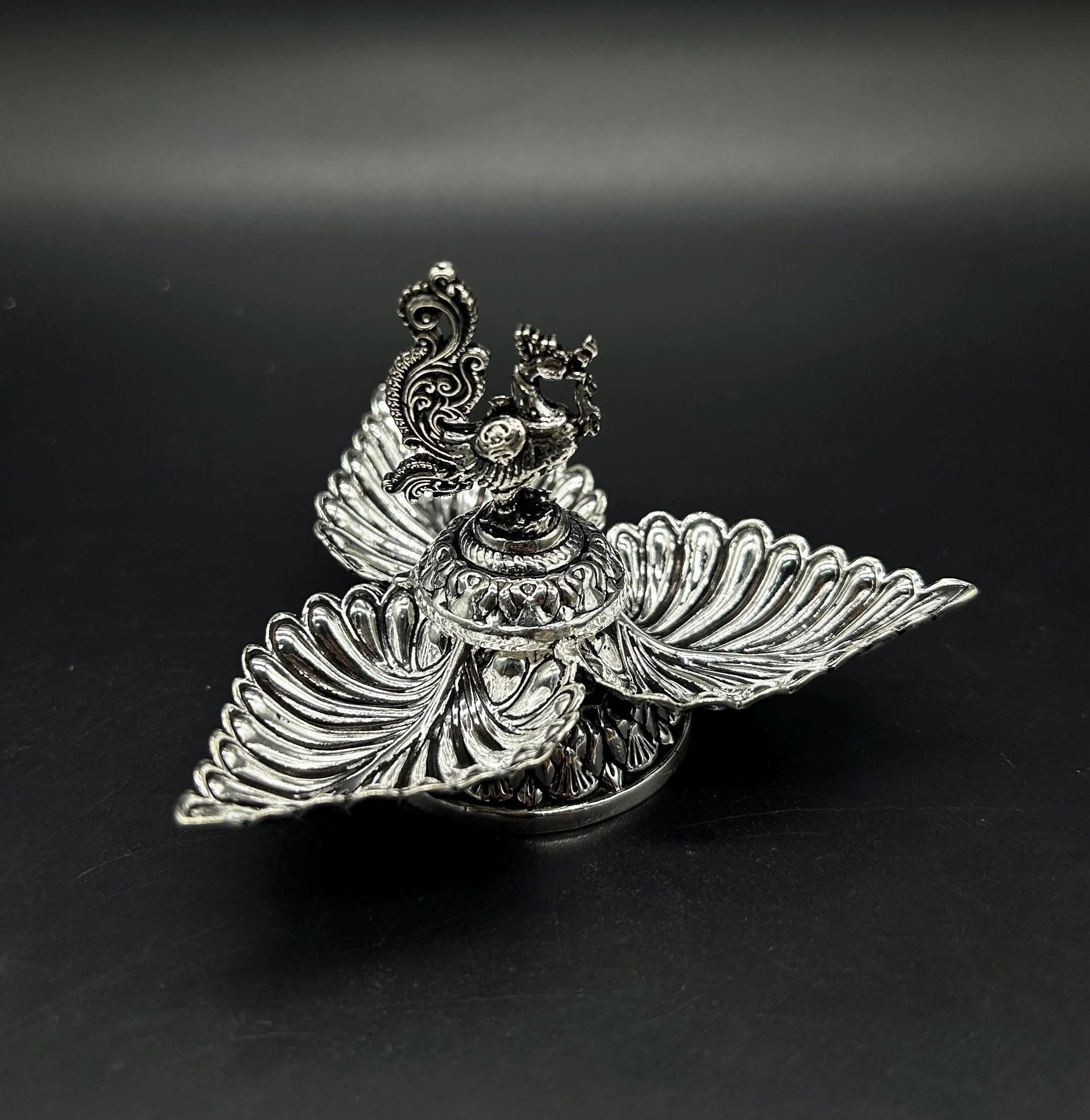 925 Sterling Silver Leaf Diya