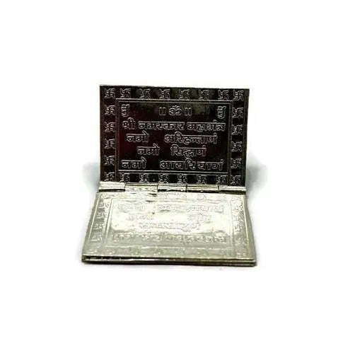 925 sterling silver handmade Divine Navkar Mantra jain mantra, shree sthapna ji namaskar mahamantra 4 page book.