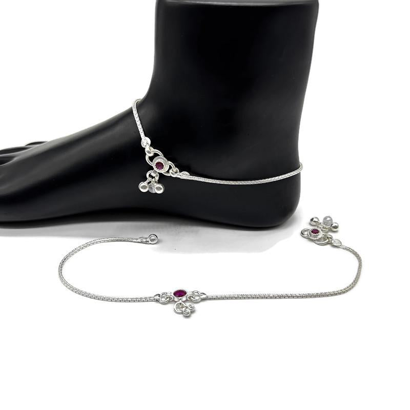 925 Sterling Silver Anklet / Silver Bride Payal / Silver Anklet / Silver Payal / Silver Antique Payal / Designer Anklet