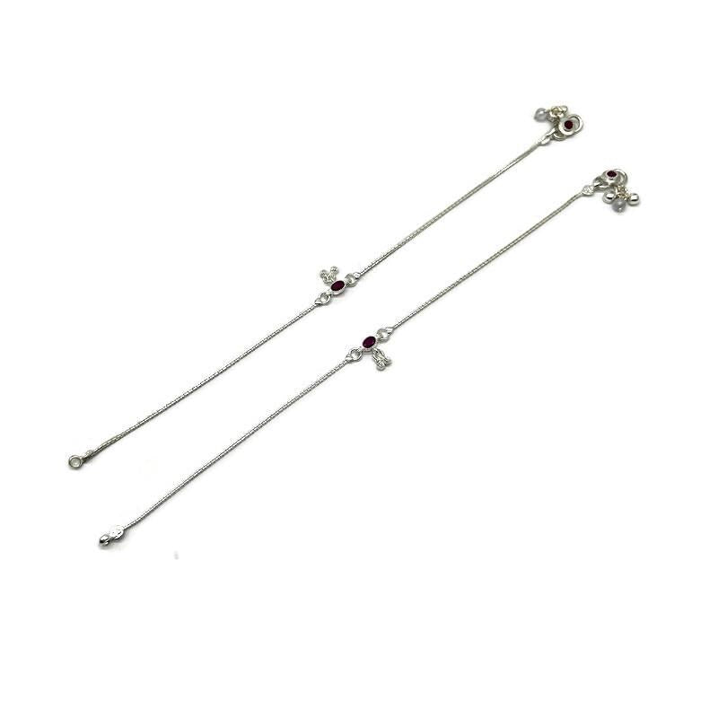 925 Sterling Silver Anklet / Silver Bride Payal / Silver Anklet / Silver Payal / Silver Antique Payal / Designer Anklet
