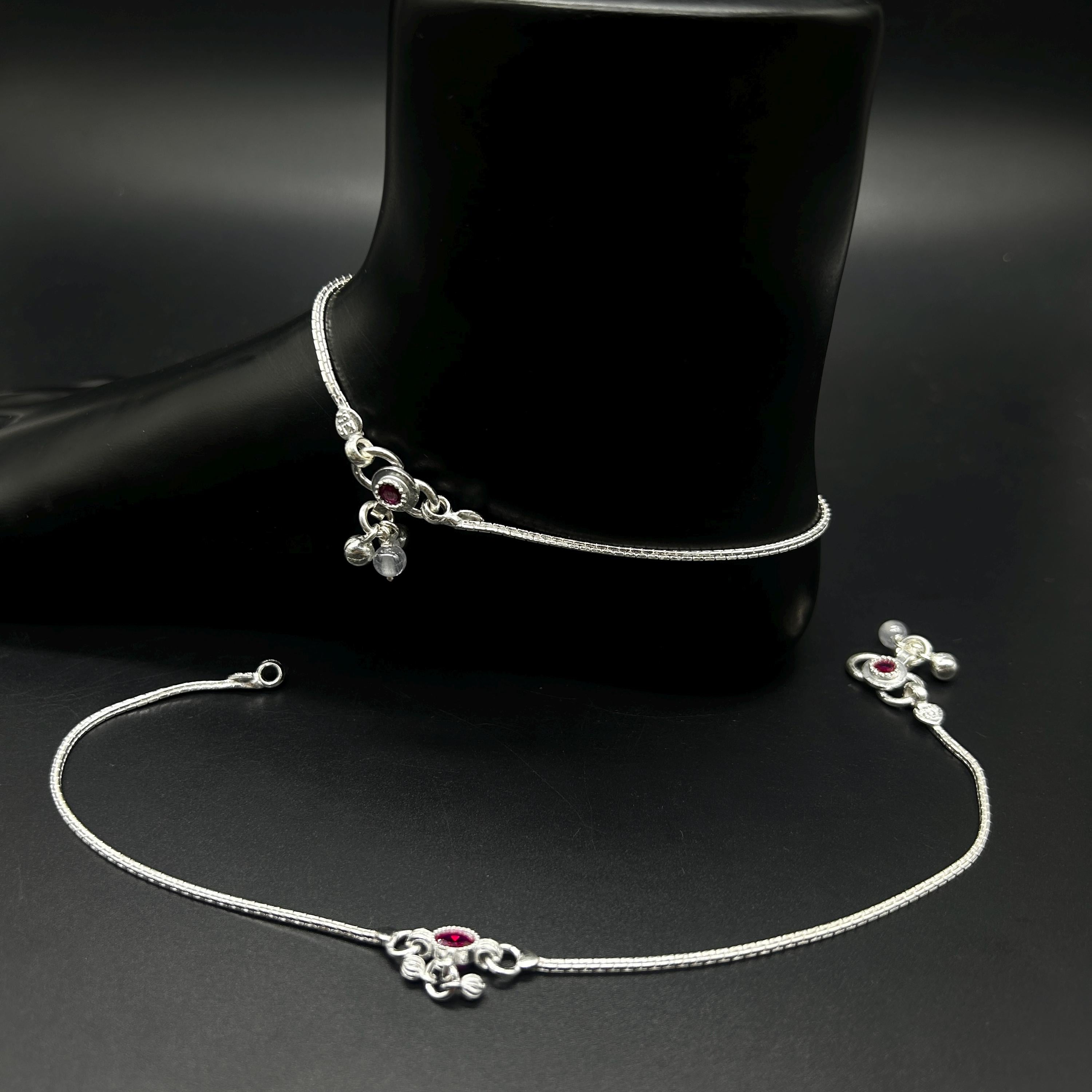 925 Sterling Silver Anklet / Silver Bride Payal / Silver Anklet / Silver Payal / Silver Antique Payal / Designer Anklet
