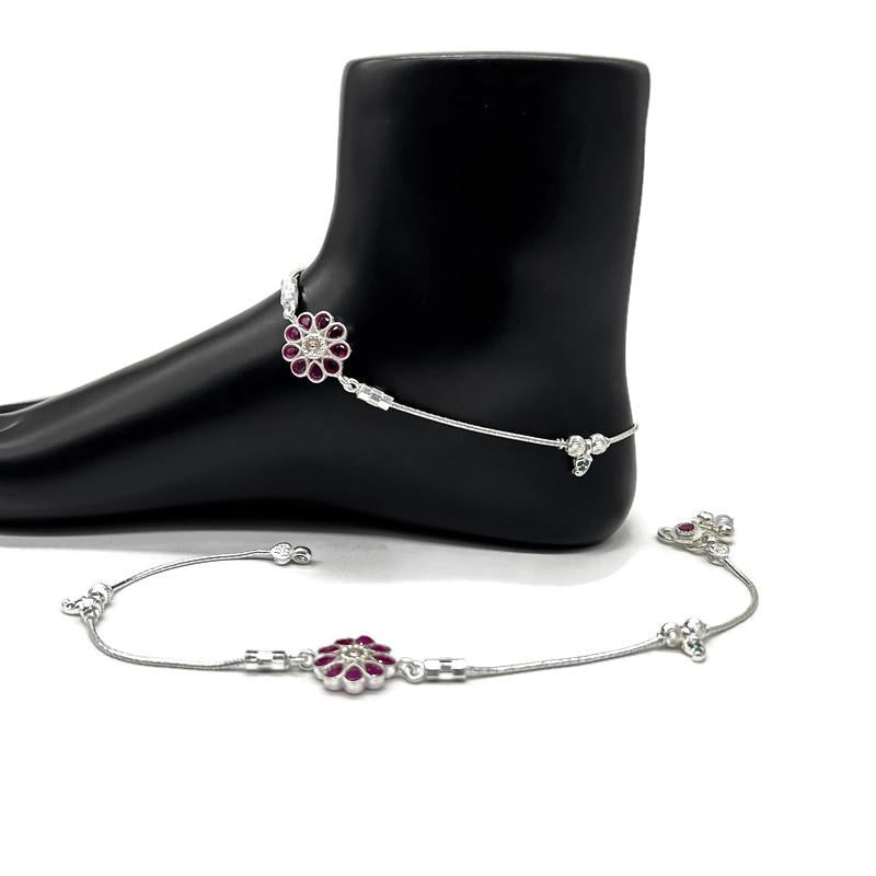 925 Sterling Silver Anklet / Silver Bride Payal / Silver Anklet / Silver Payal / Silver Antique Payal / Designer Anklet