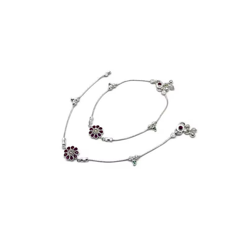 925 Sterling Silver Anklet / Silver Bride Payal / Silver Anklet / Silver Payal / Silver Antique Payal / Designer Anklet