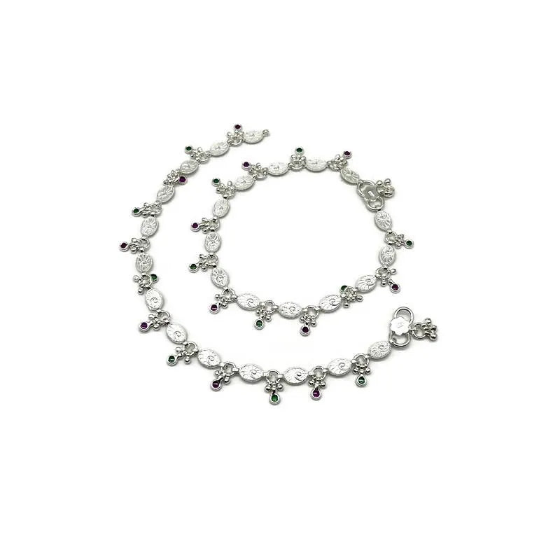925 Sterling Silver Anklet / Silver Payal / Silver Anklet / Silver Bride Anklet / Silver Payal / Silver Designer Payal