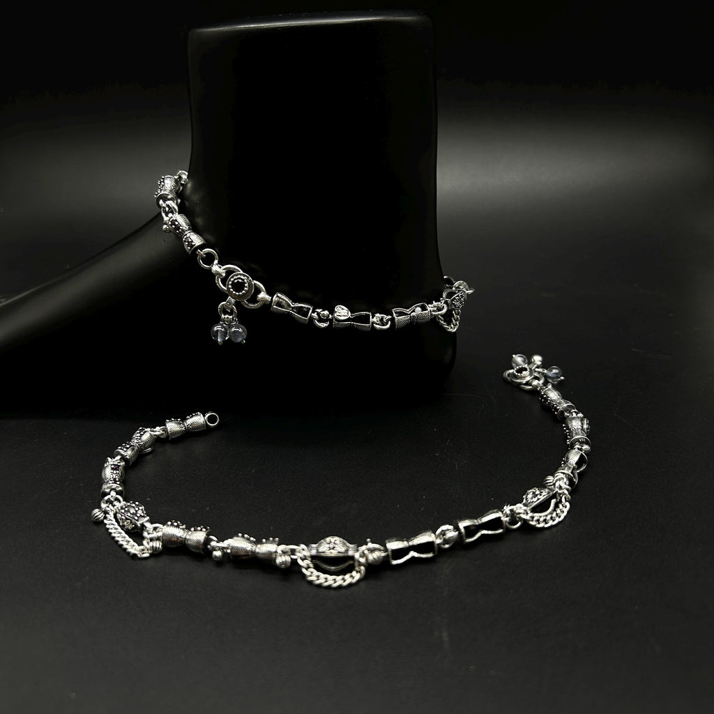 925 Sterling Silver Anklet / Silver Payal / Silver Anklet / Silver Bride Anklet / Silver Payal / Silver Designer Payal