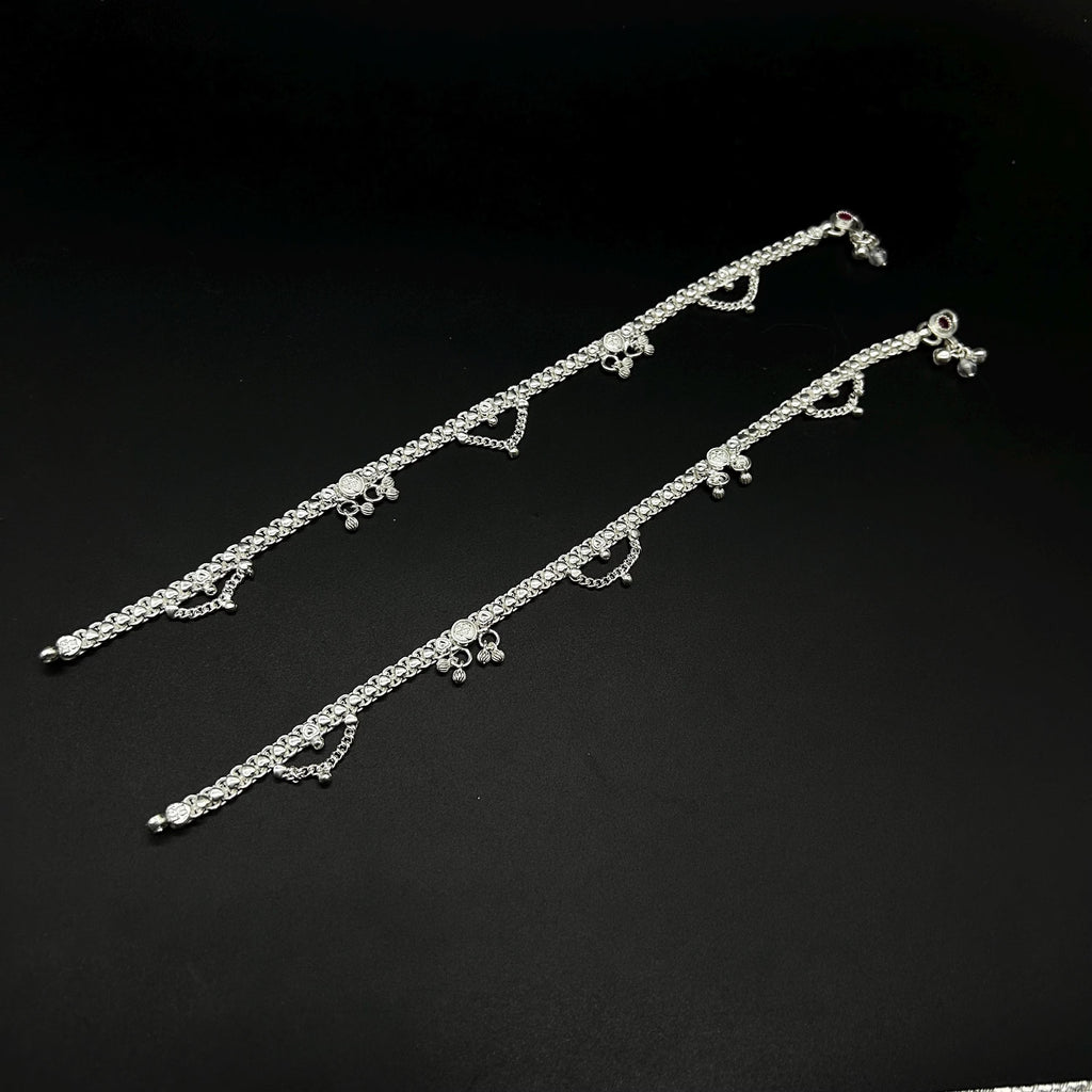 925 Sterling Silver Anklet / Silver Payal / Silver Anklet / Silver Bride Anklet / Silver Payal / Silver Designer Payal