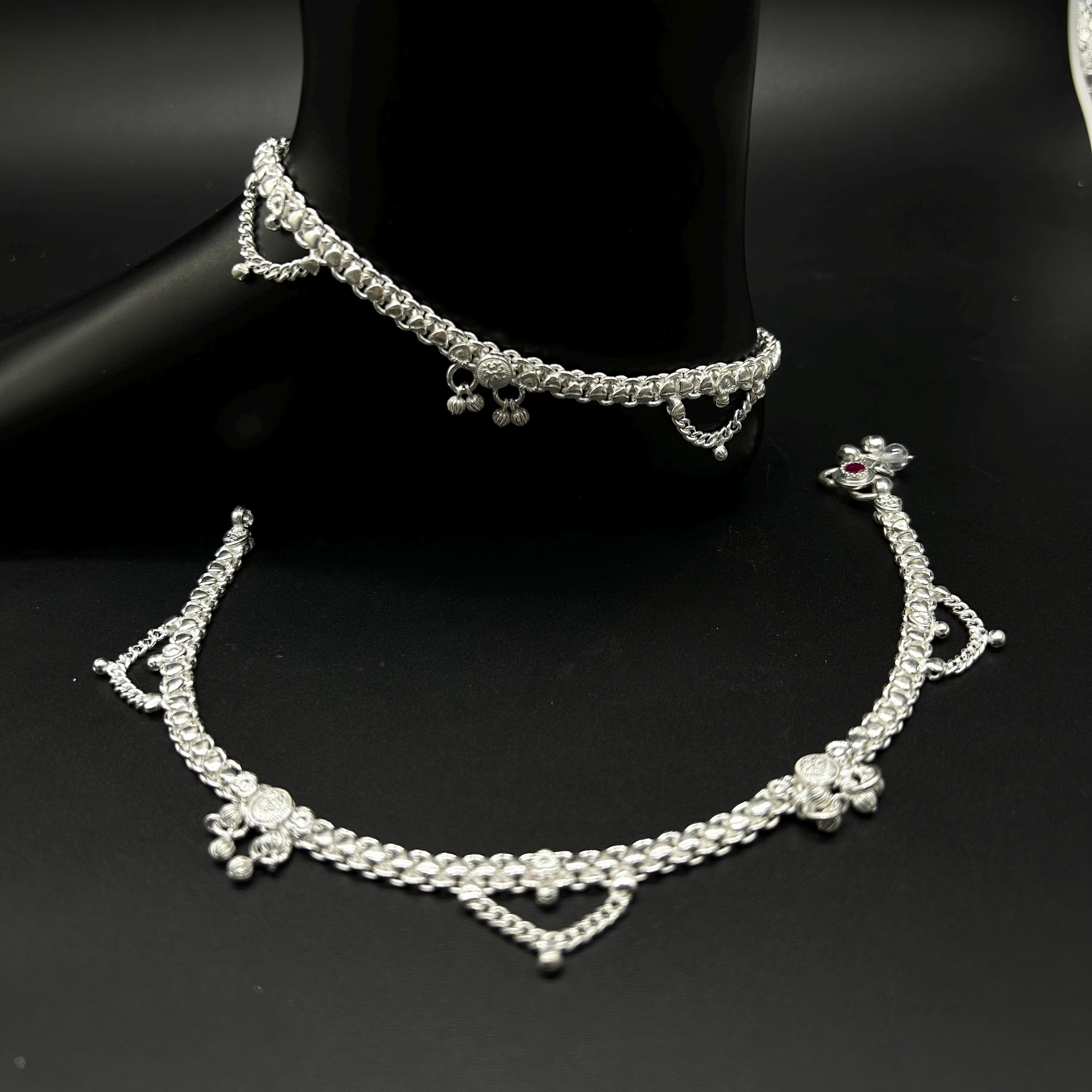 925 Sterling Silver Anklet / Silver Payal / Silver Anklet / Silver Bride Anklet / Silver Payal / Silver Designer Payal
