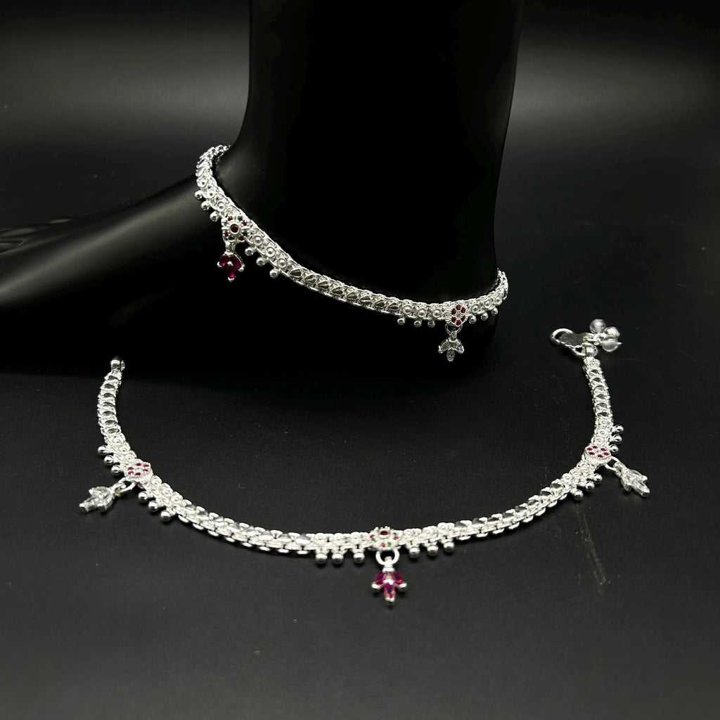 925 Sterling Silver Anklet / Silver Payal / Silver Anklet / Silver Bride Anklet / Silver Payal / Silver Designer Payal