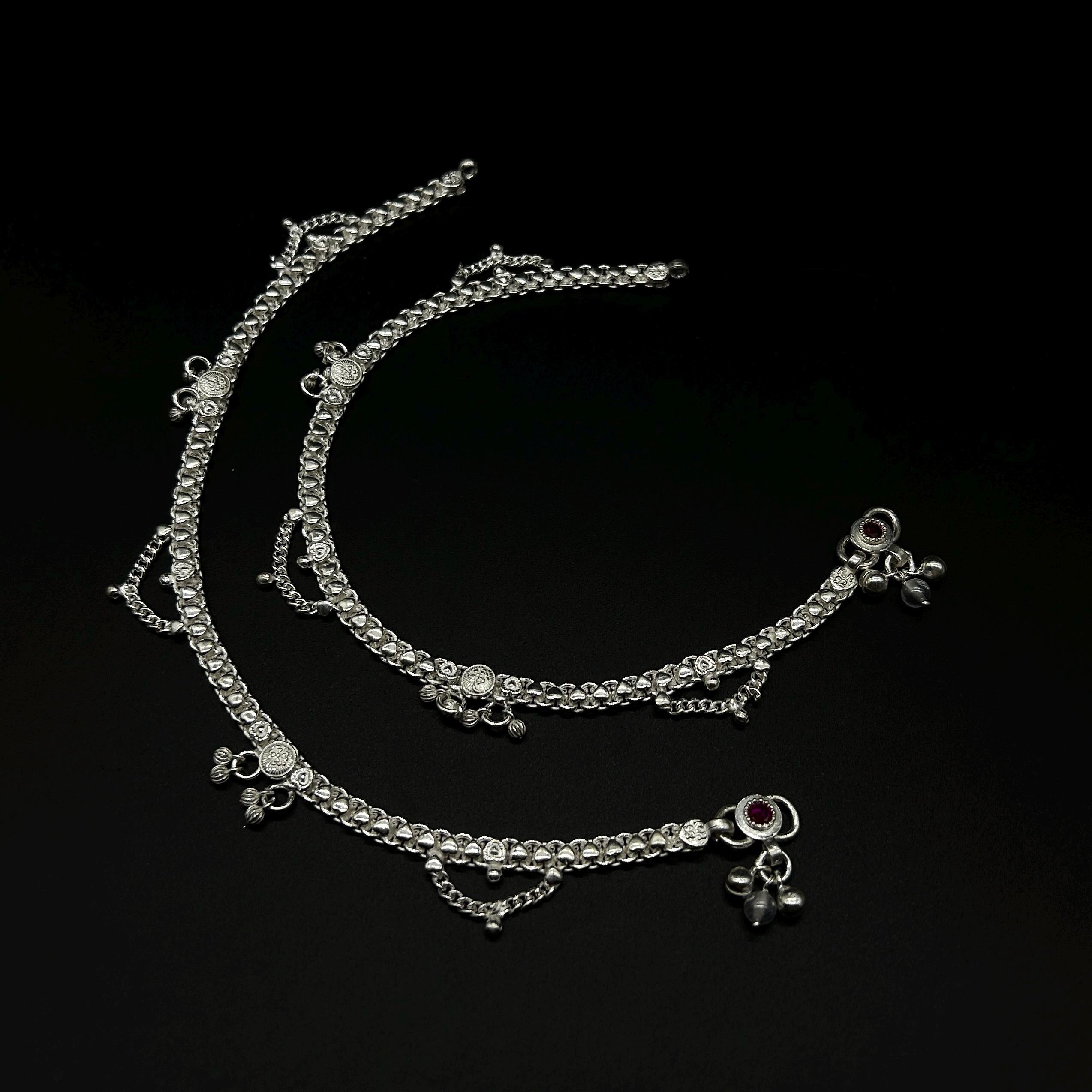 925 Sterling Silver Anklet / Silver Payal / Silver Anklet / Silver Bride Anklet / Silver Payal / Silver Designer Payal