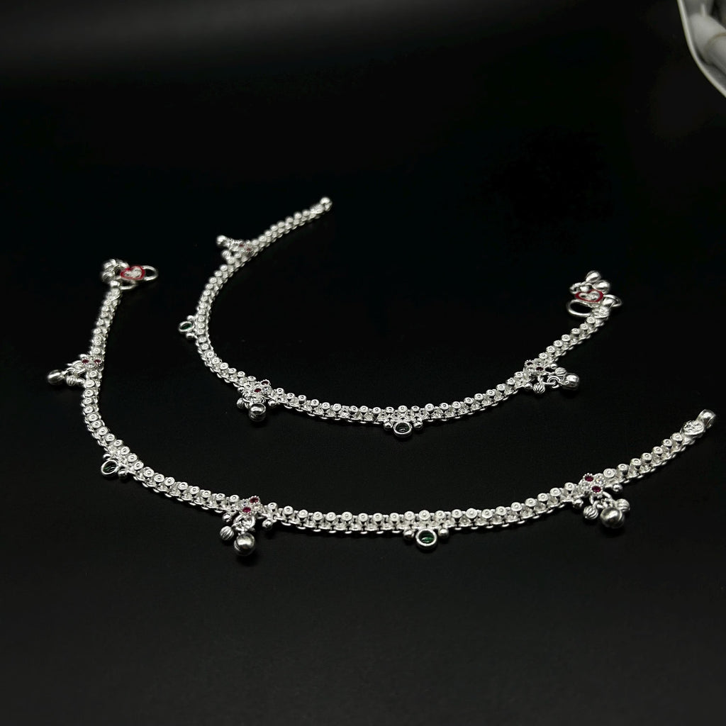 925 Sterling Silver Anklet / Silver Payal / Silver Anklet / Silver Bride Anklet / Silver Payal / Silver Designer Payal