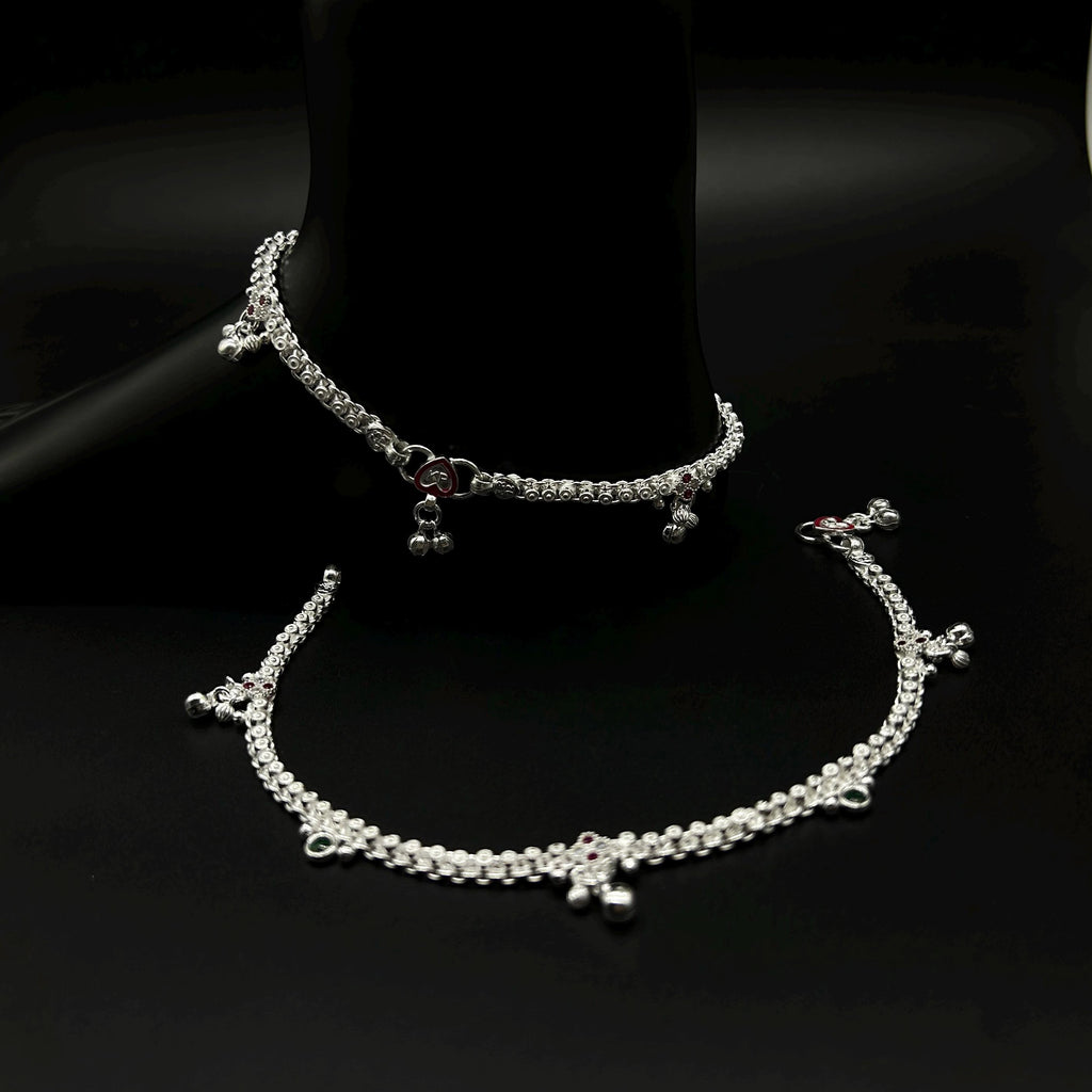 925 Sterling Silver Anklet / Silver Payal / Silver Anklet / Silver Bride Anklet / Silver Payal / Silver Designer Payal